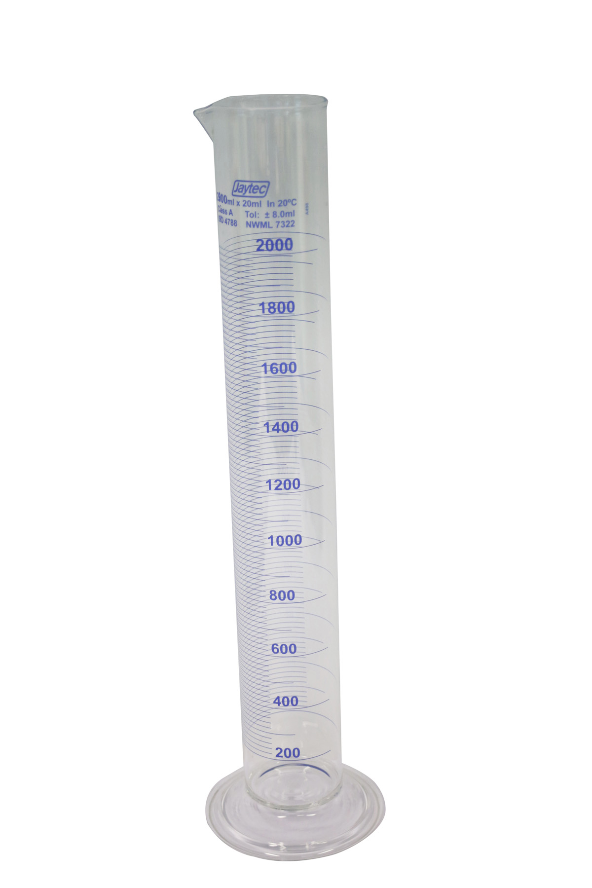 Precision Glass Cylindrical Measure - 2000ml