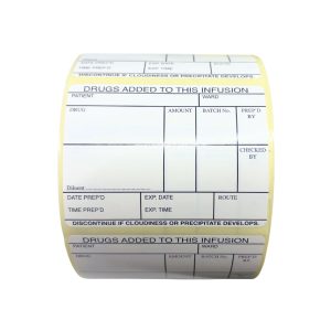 Status Drugs Added to this Infusion Labels (White)