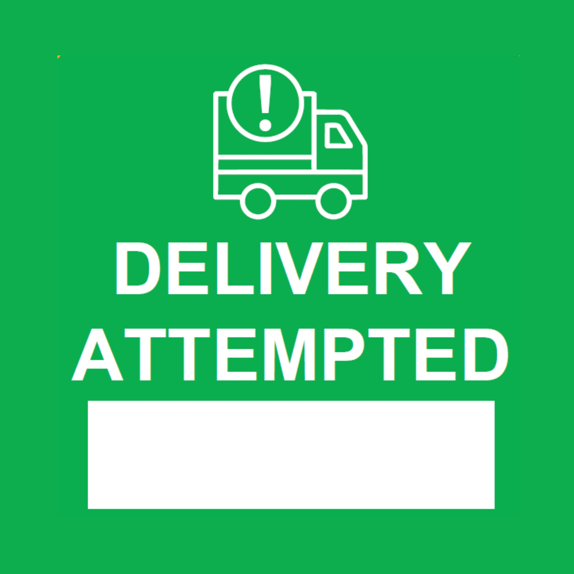 Status Delivery Attempted Labels 36 x 36mm