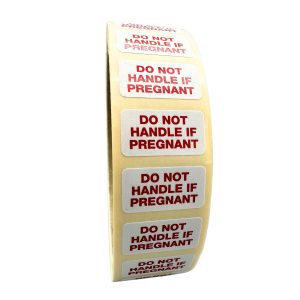 DO NOT HANDLE IF PREGNANT White label - 12mm x 22mm