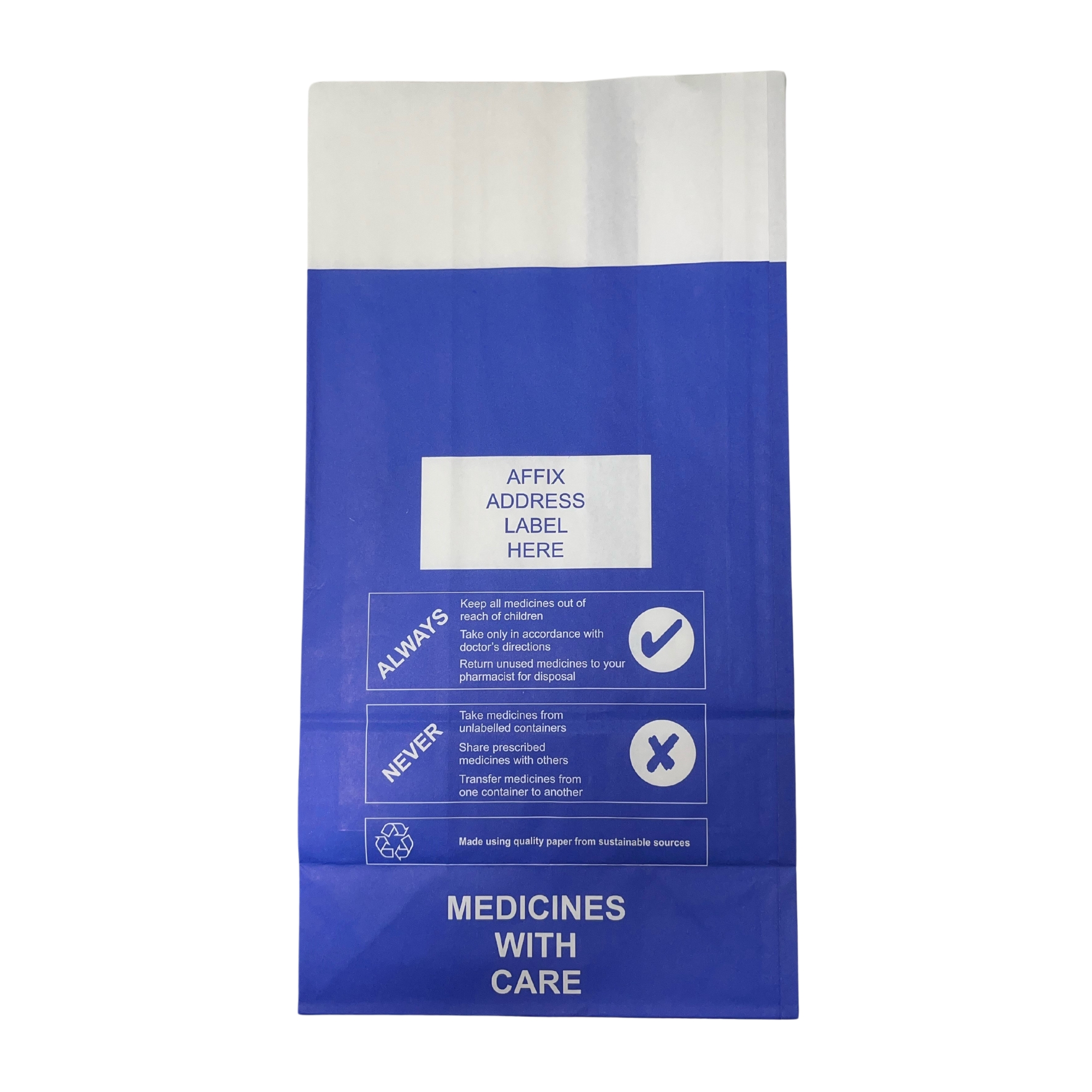 ProPac Non NHS Paper Prescription Bags - (h)350 x (w)180 x (g)110mm