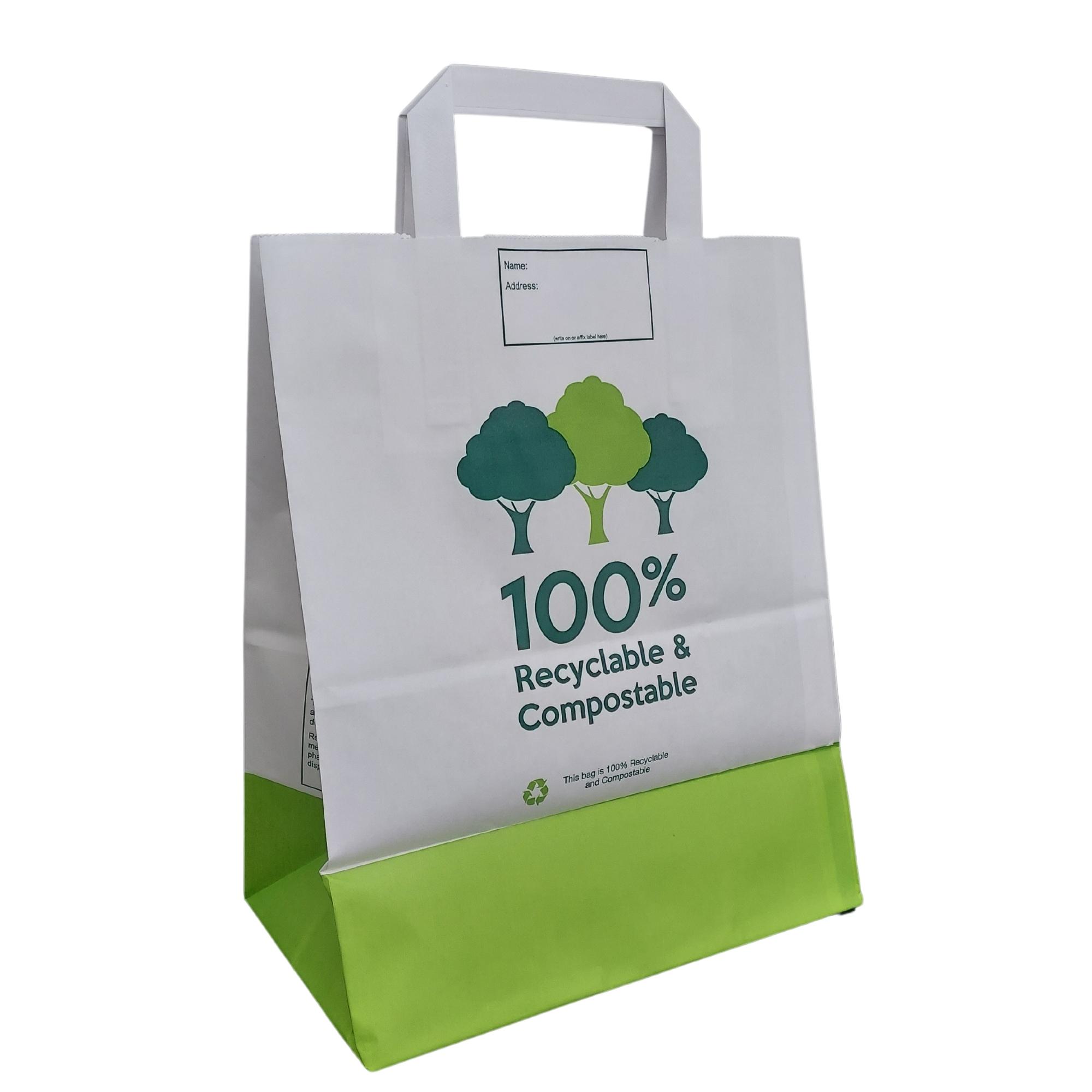 ProPac Non-NHS Paper Carrier Bags - (h)300 x (w)250 x (g)140mm
