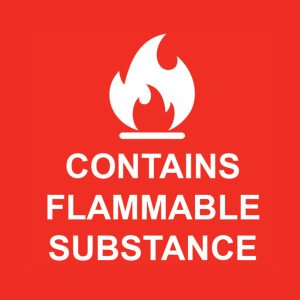 Status Flammable Substance Labels 36 x 36mm