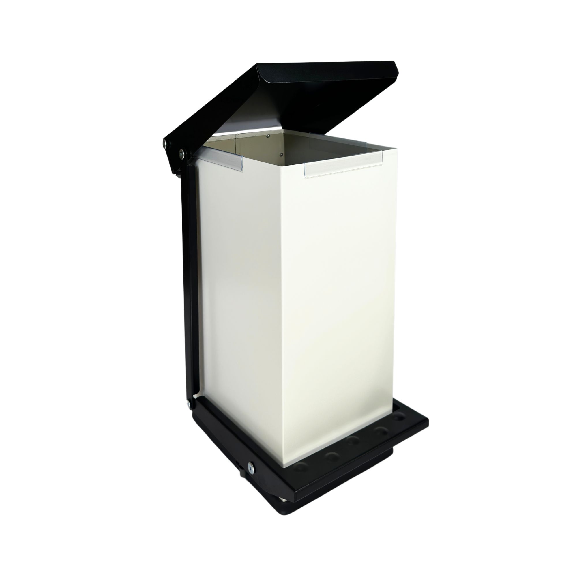 Confidence Fire Retardant Bin with Black Lid 20L