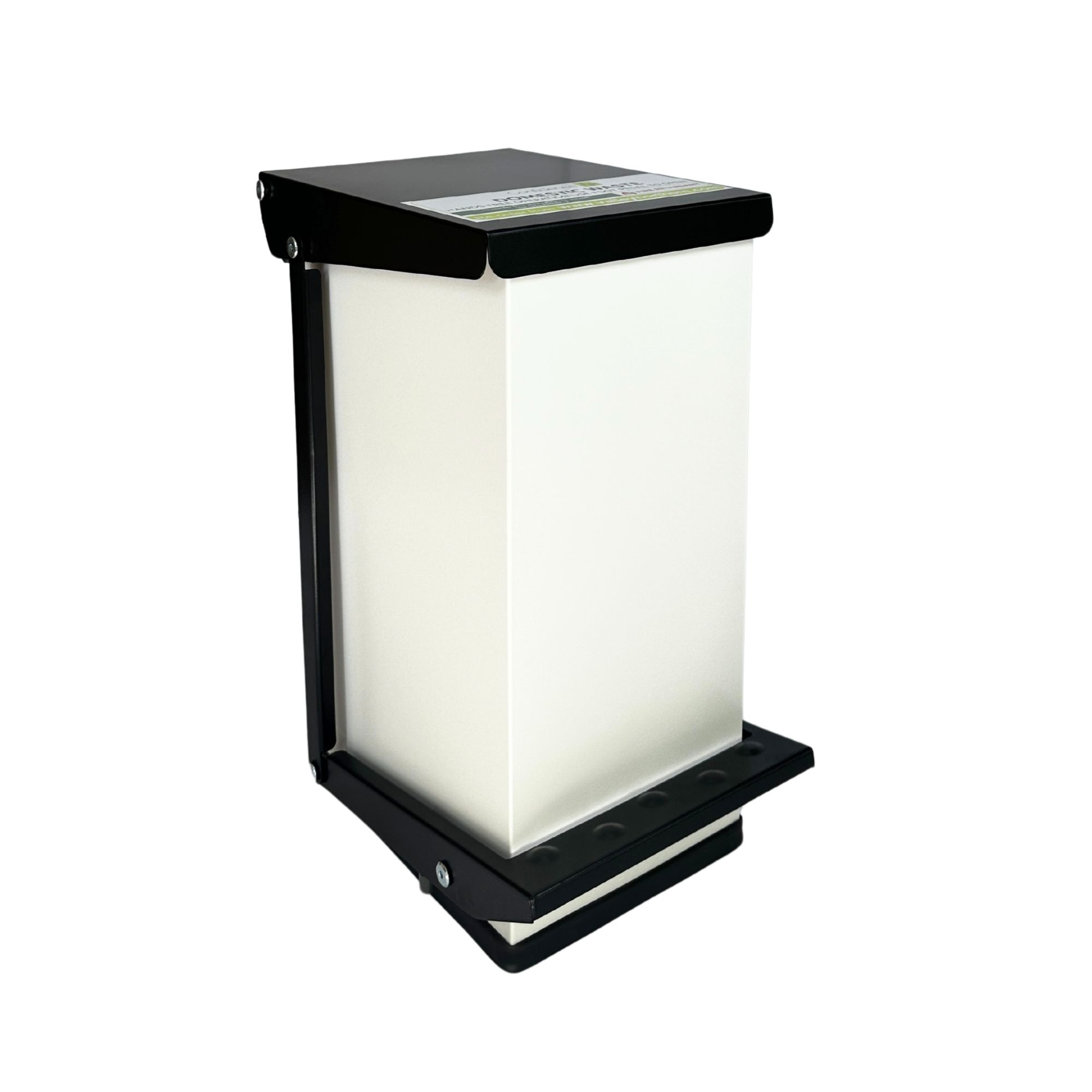 Confidence Fire Retardant Bin with Black Lid 20L