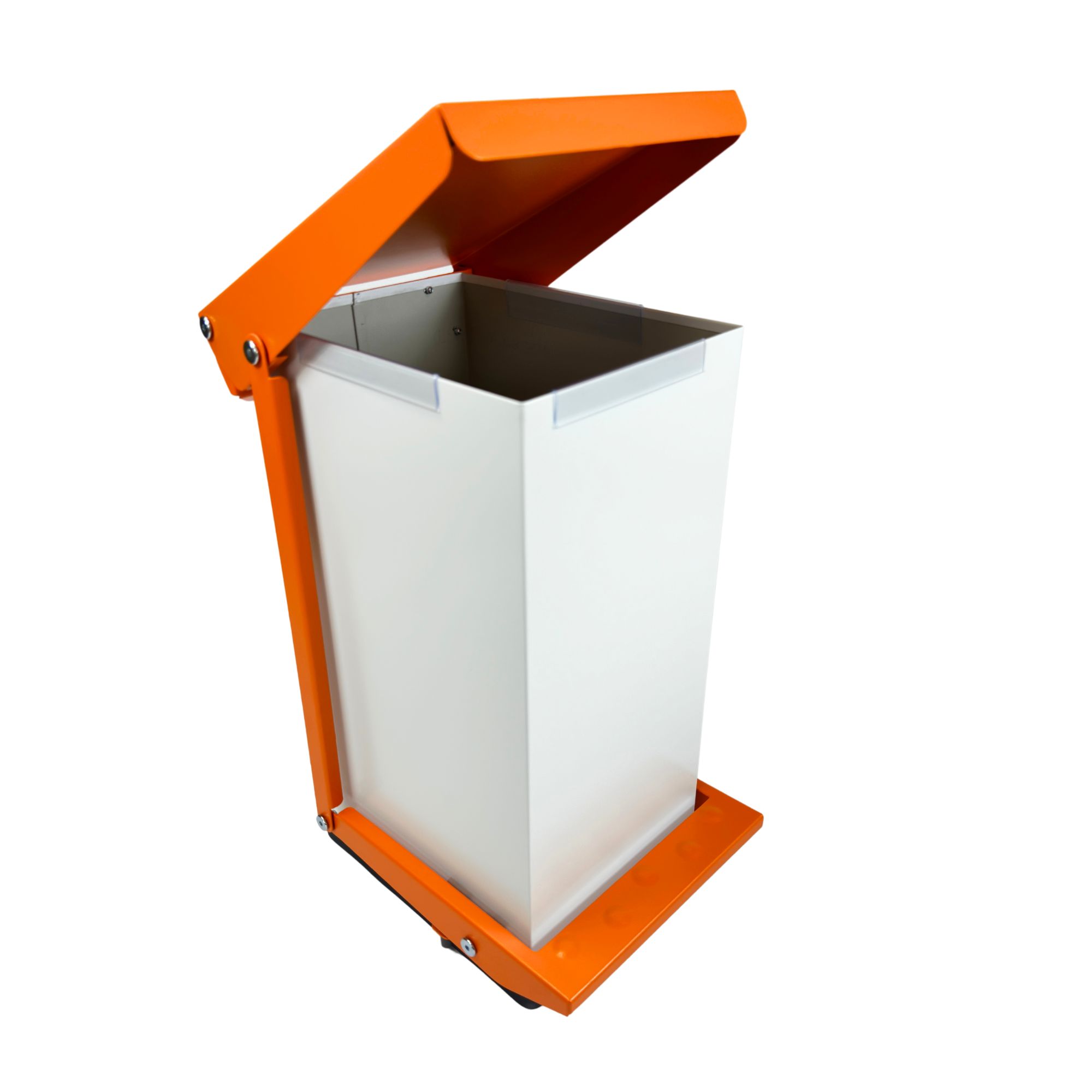 Confidence Fire Retardant Bin with Orange Lid 20L