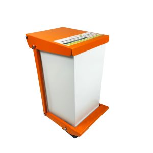 Confidence Fire Retardant Bin with Orange Lid 20L