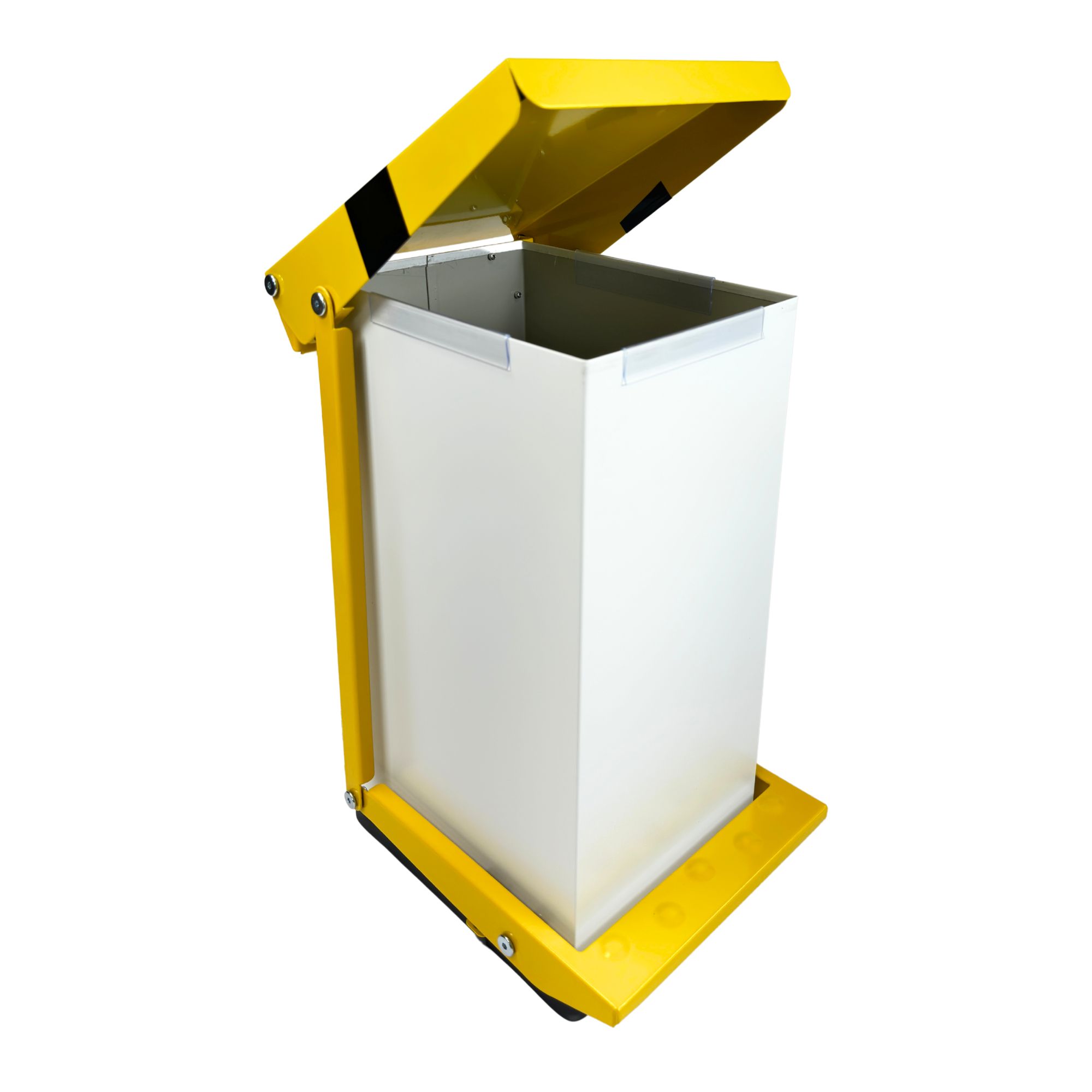 Confidence Fire Retardant Bin with Striped Lid 20L
