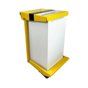 Confidence Fire Retardant Bin with Striped Lid 20L