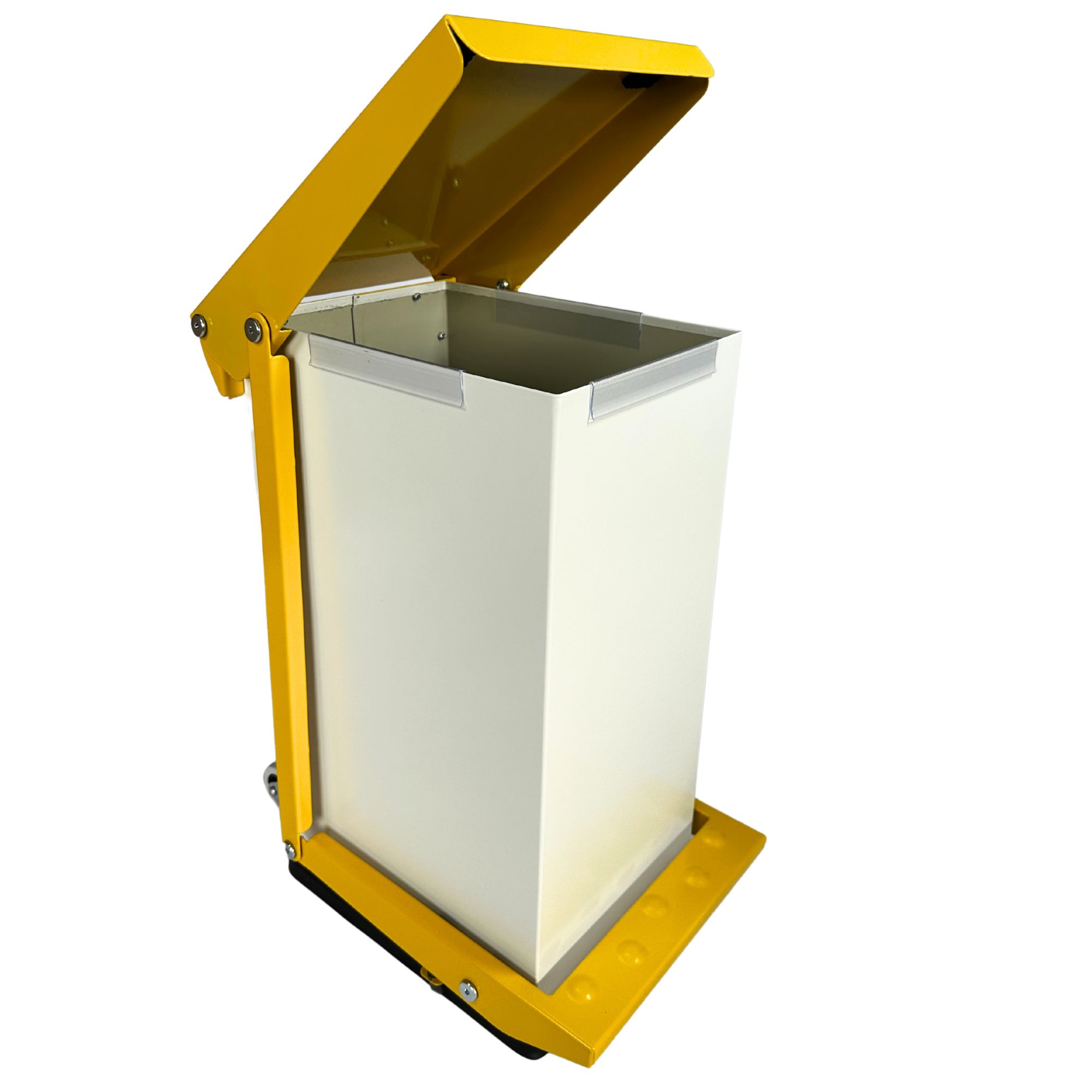 Confidence Fire Retardant Bin with Yellow Lid 20L