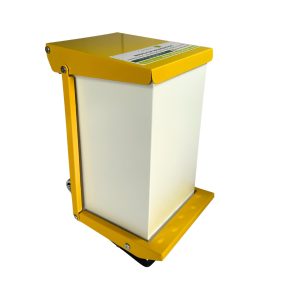 Confidence Fire Retardant Bin with Yellow Lid 20L