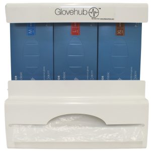 Glovehub Plastic Triple Glove & Apron Dispenser