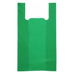 Green Vest Style Plastic Carriers - (h)533 x (w)279 x (g)150mm