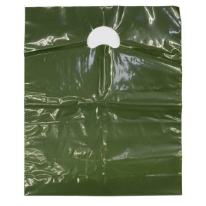 Harrods Green Punched Handle Carrier - (w)375 x (g)75 x (h)450mm