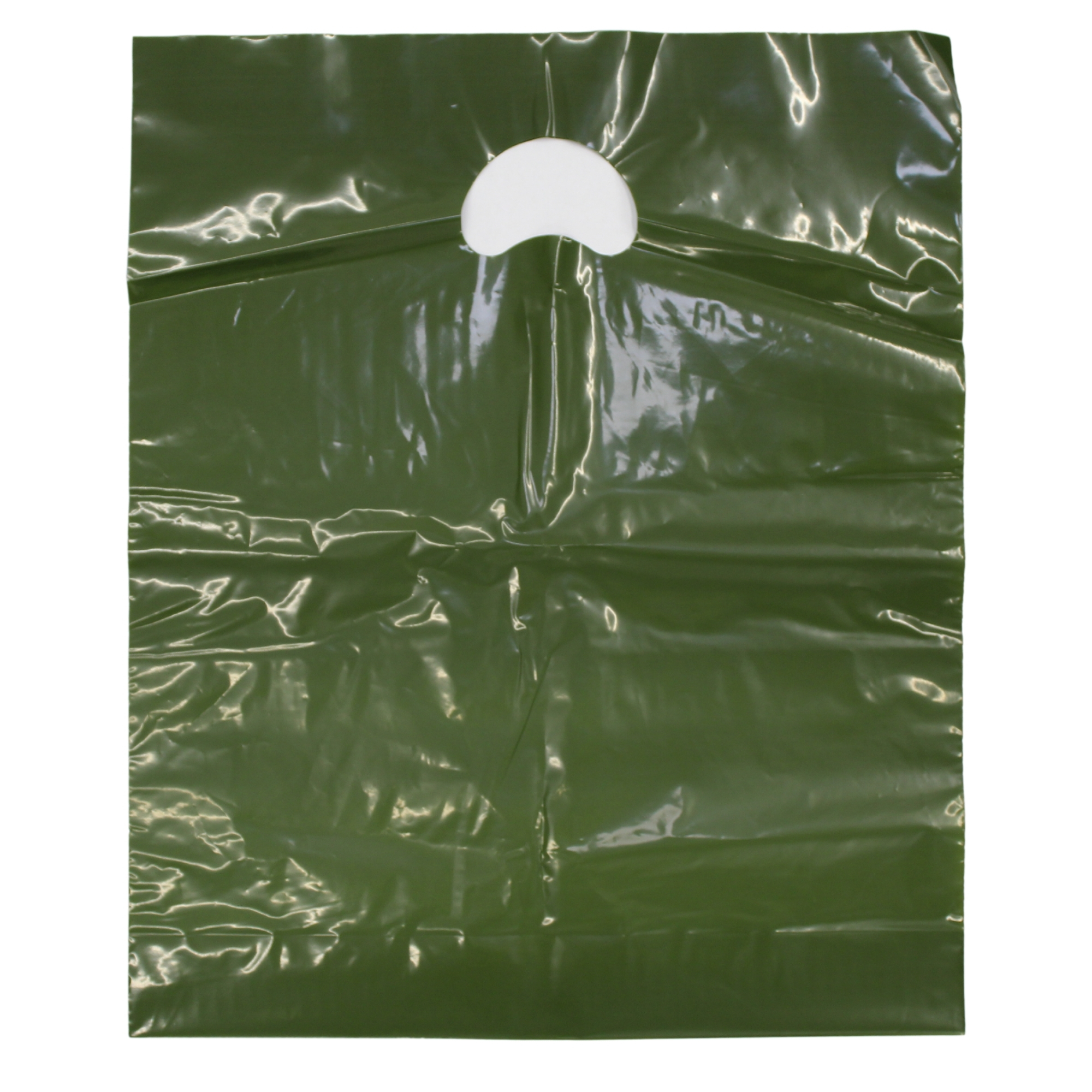 Harrods Green Punched Handle Carrier - (w)375 x (g)75 x (h)450mm