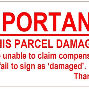 Status Important! Is This Parcel Damaged Labels
