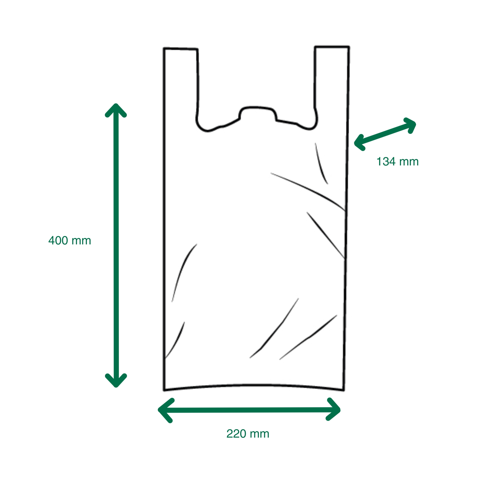 ProPac NHS Lightweight Plastic Pharmacy Carriers - (h)400 x (w)220 x (g)134mm