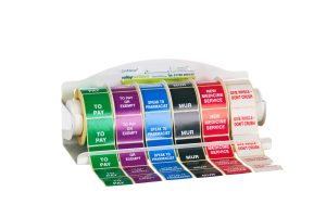 Status Metal Label Dispenser - (w)28 x (d)12 x (h)11cm