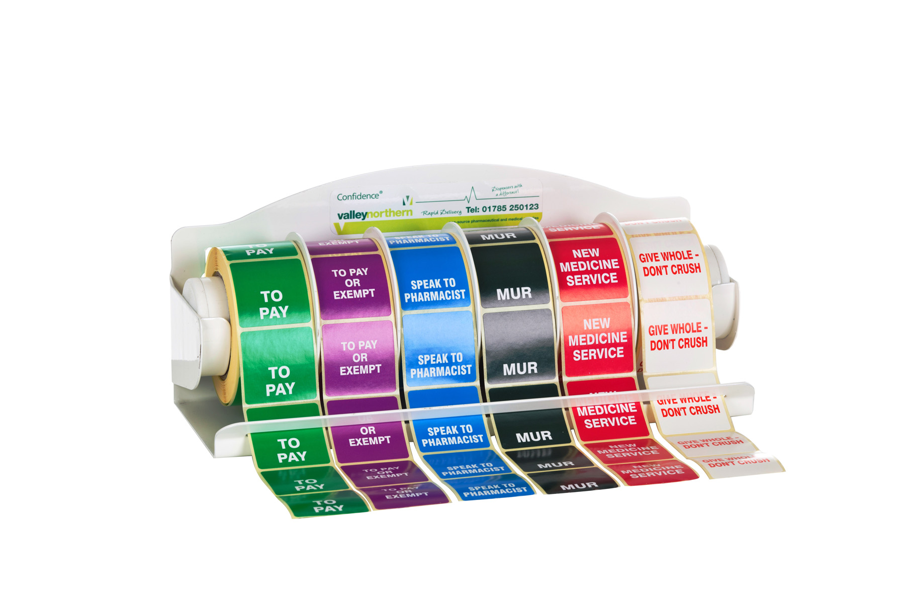 Status Metal Label Dispenser - (w)28 x (d)12 x (h)11cm