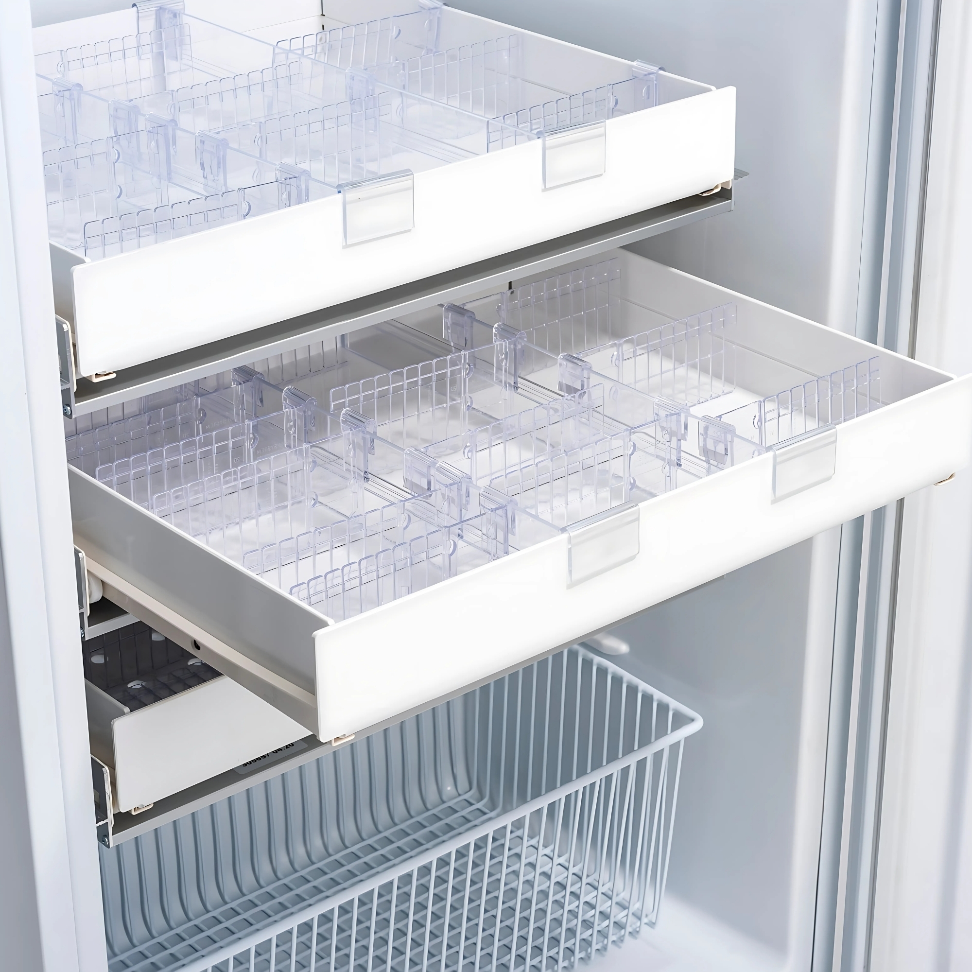 LEC Pharmacy Under Counter Glass Door Fridge With Drawers 158L
