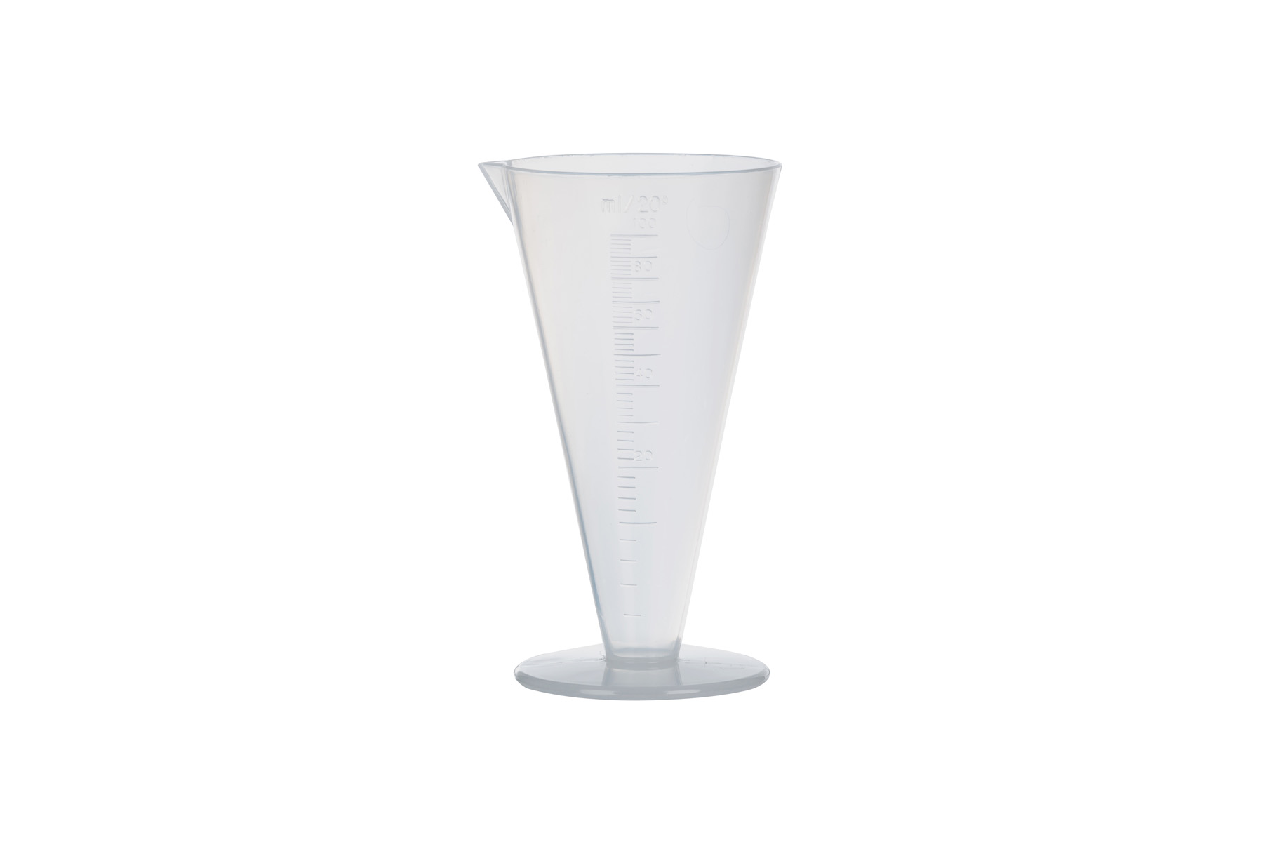 Precision Plastic Conical Measure - 100ml