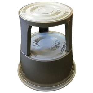 Black Metal Rolling Kick Step Stool