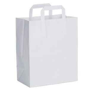 ProPac Plain White Paper Bags - (h)297 x (w)250 x (g)140mm