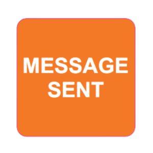Status Message Sent Labels - 36 x 36mm
