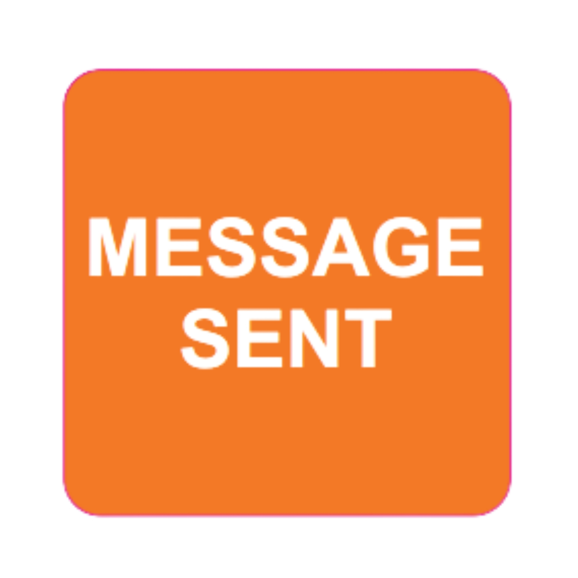 Status Message Sent Labels - 36 x 36mm