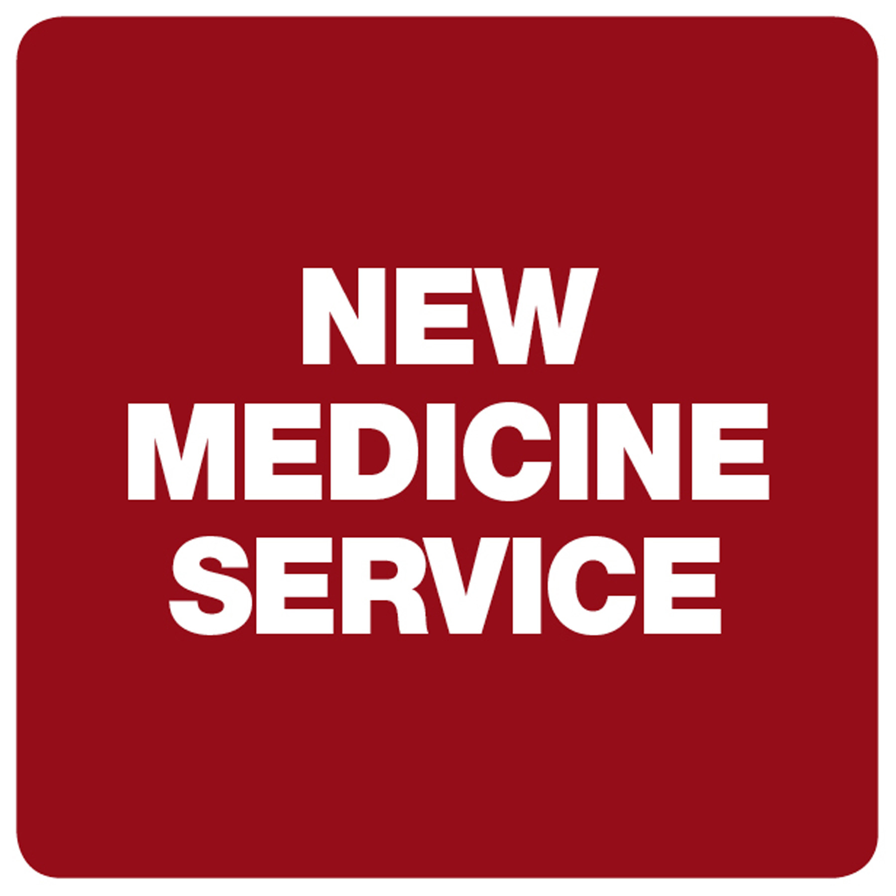 Status New Medicine Service Labels - 36 x 36mm