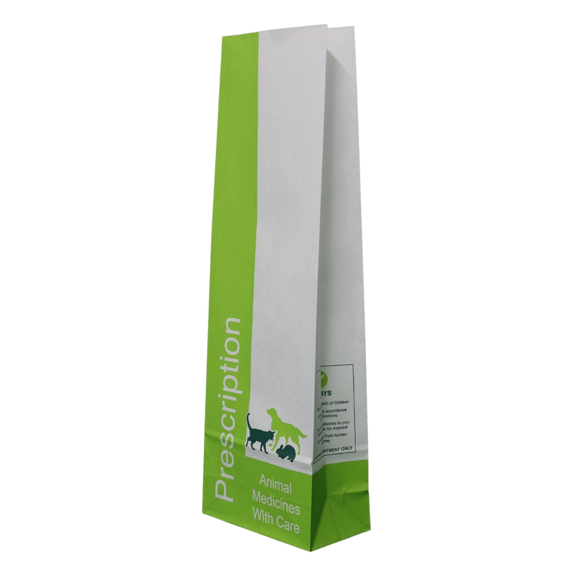 ProPac Vet Paper Prescription Bags - (h)280 x (w)90 x (g)50mm