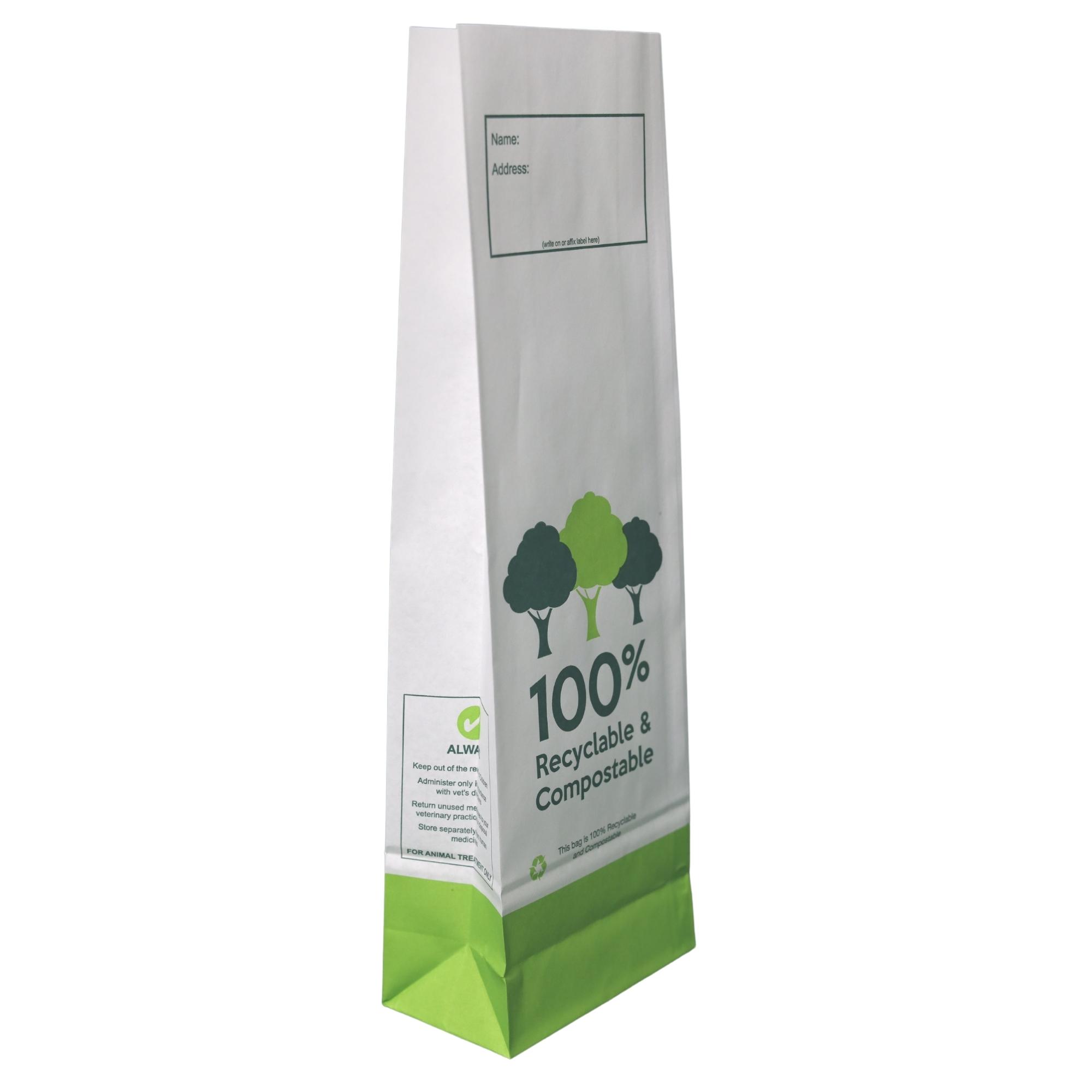 ProPac Vet Paper Prescription Bags - (h)280 x (w)90 x (g)50mm