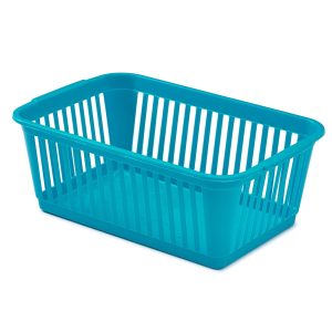 Bright Teal Plastic Baskets (Medium) - (l)300 x (w)190 x (h)110mm