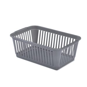 Cool Grey Plastic Baskets (Medium) - (l)300 x (w)200 x (h)110mm