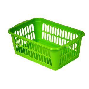 Bright Lime Plastic Baskets (Medium) - (l)300 x (w)190 x (h)110mm