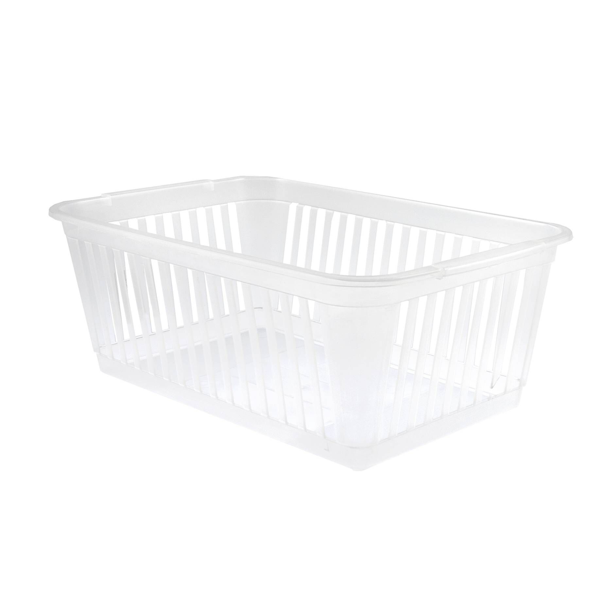 White Plastic Baskets (Medium )- (l)300 x (w)190 x (h)110mm