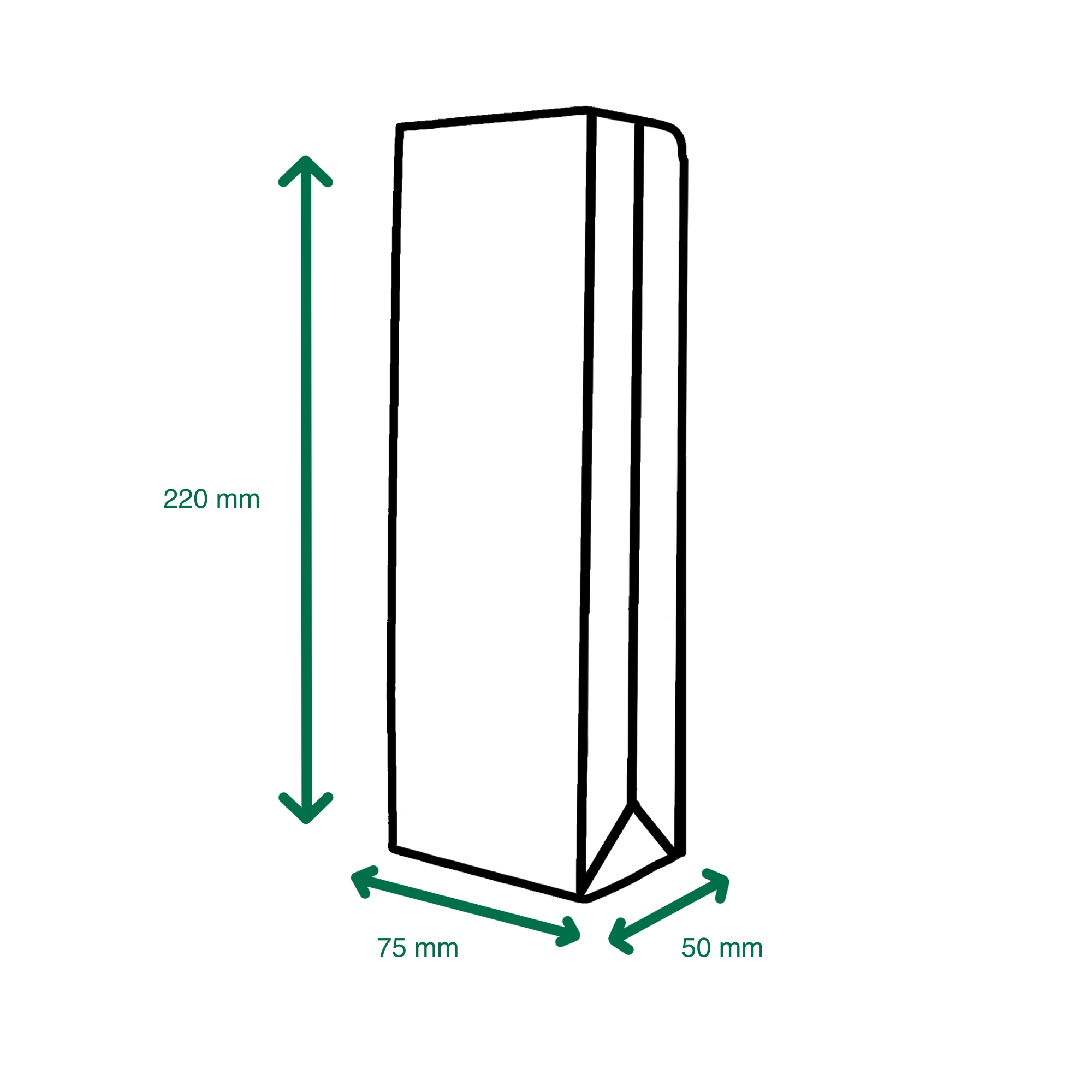 ProPac NHS Paper Prescription Bags - (h)215 x (w)75 x (g)50mm
