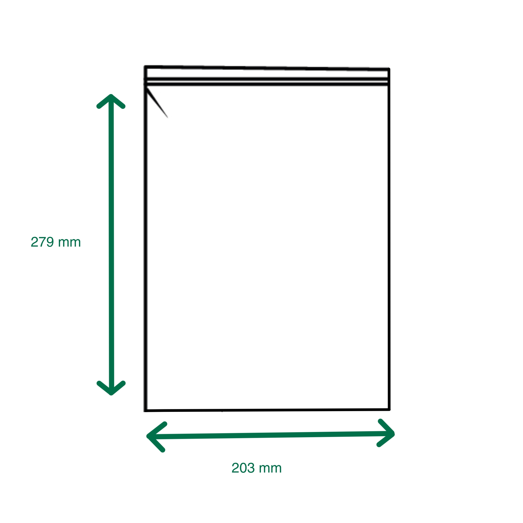 Pro-loc Resealable Plain Bags - (h)279 x (w)203mm