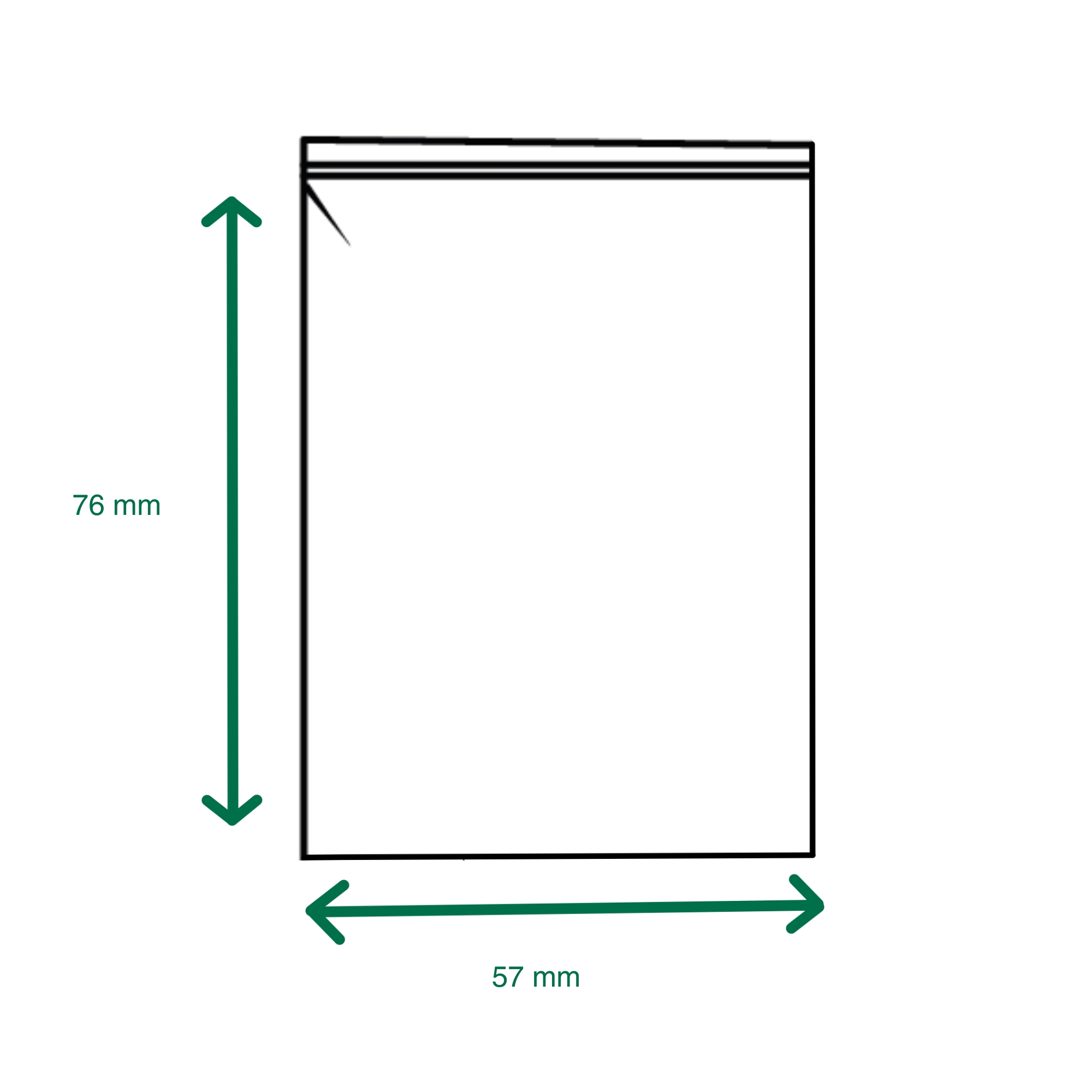 Clear Plain Grip Seal Bags (Recycled Content) - (h)76 x (w)57mm