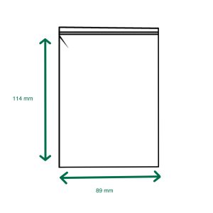 Write-On Panel Clear Resealable Bags (Recycled Content)- (h)114 x (w)89mm