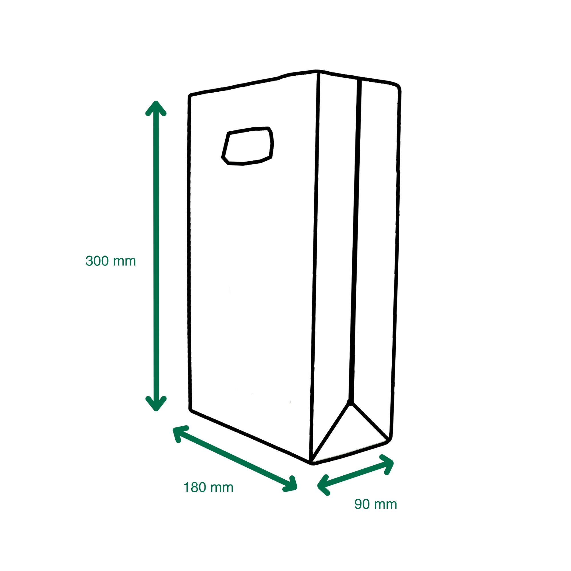 ProPac NHS Paper Prescription Carrier - (h)300 x (w)180 x (g)90mm