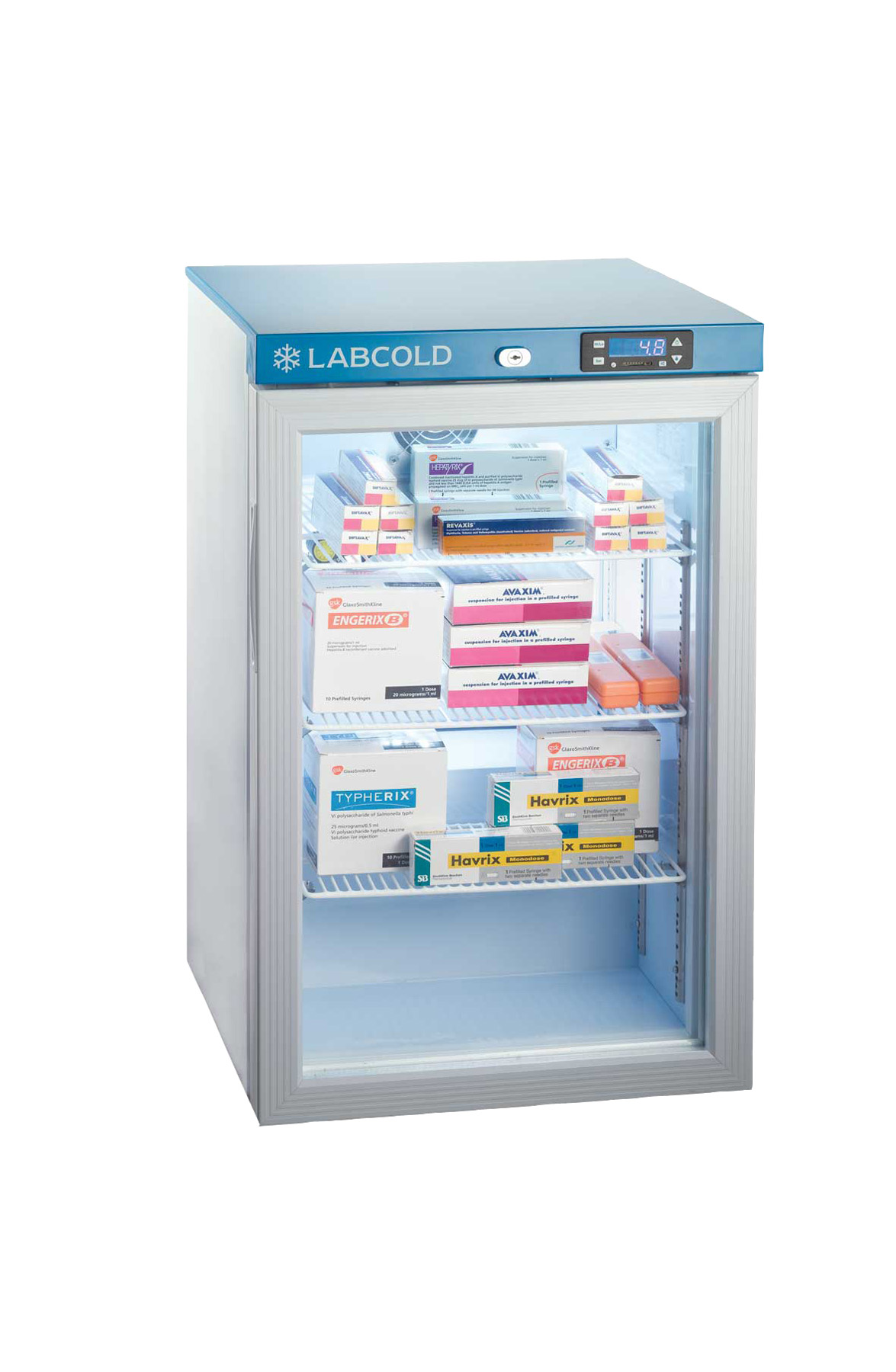 Labcold Glass Door Pharmacy Fridge - 66L