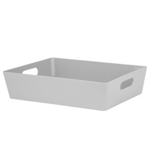 Cool Grey Plastic Prescription Tray (Large) - (l)350 x (w)260 x (h)80mm