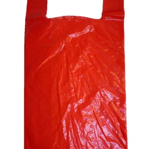 Red Vest Style Plastic Carriers - (h)533 x (w)279 x (g)150mm