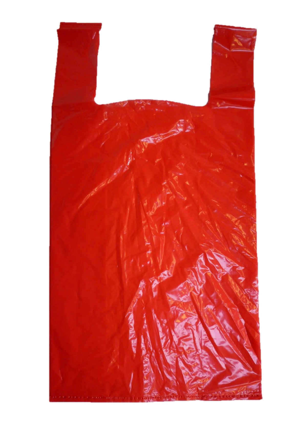 Red Vest Style Plastic Carriers - (h)533 x (w)279 x (g)150mm