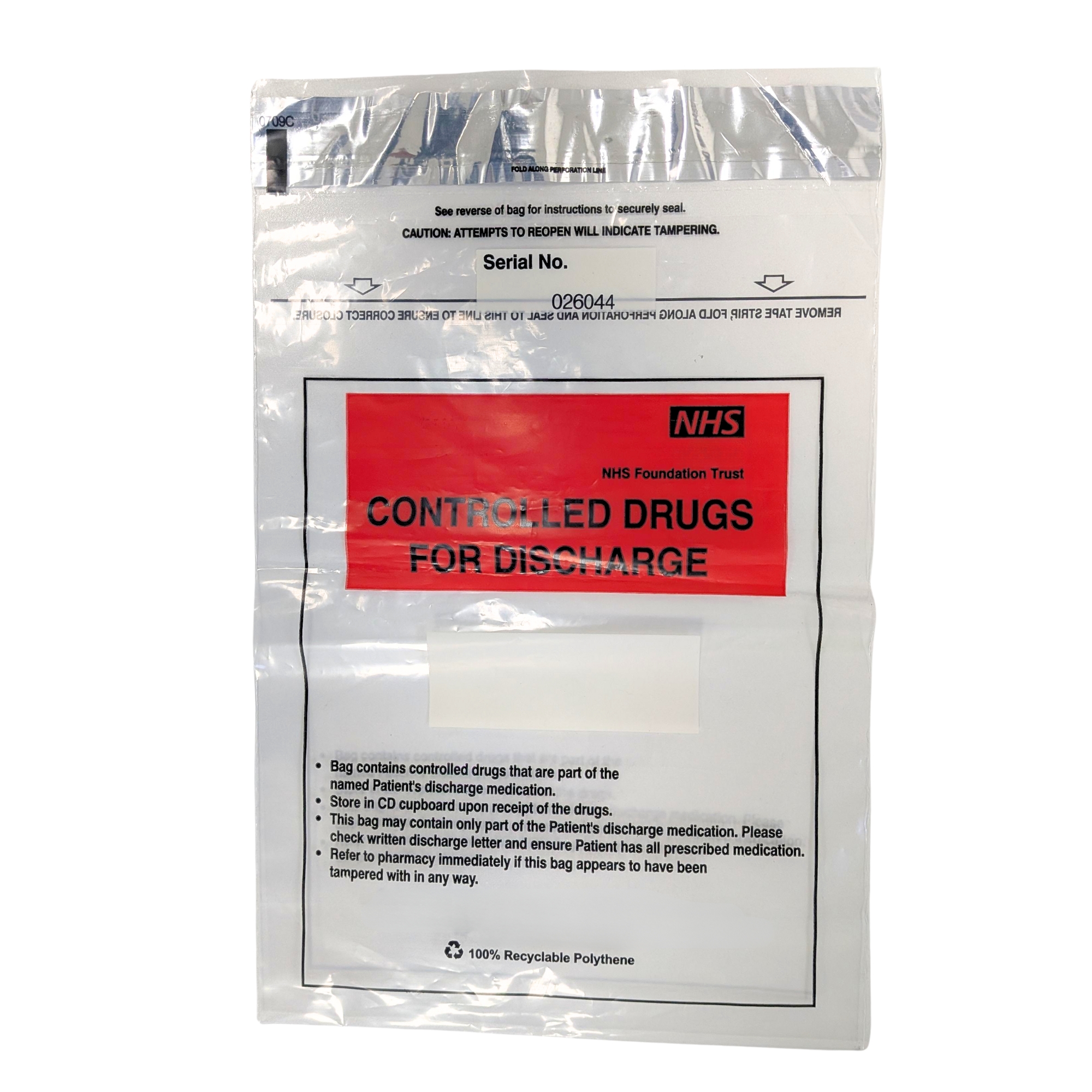 Permanent Seal Discharge Bags