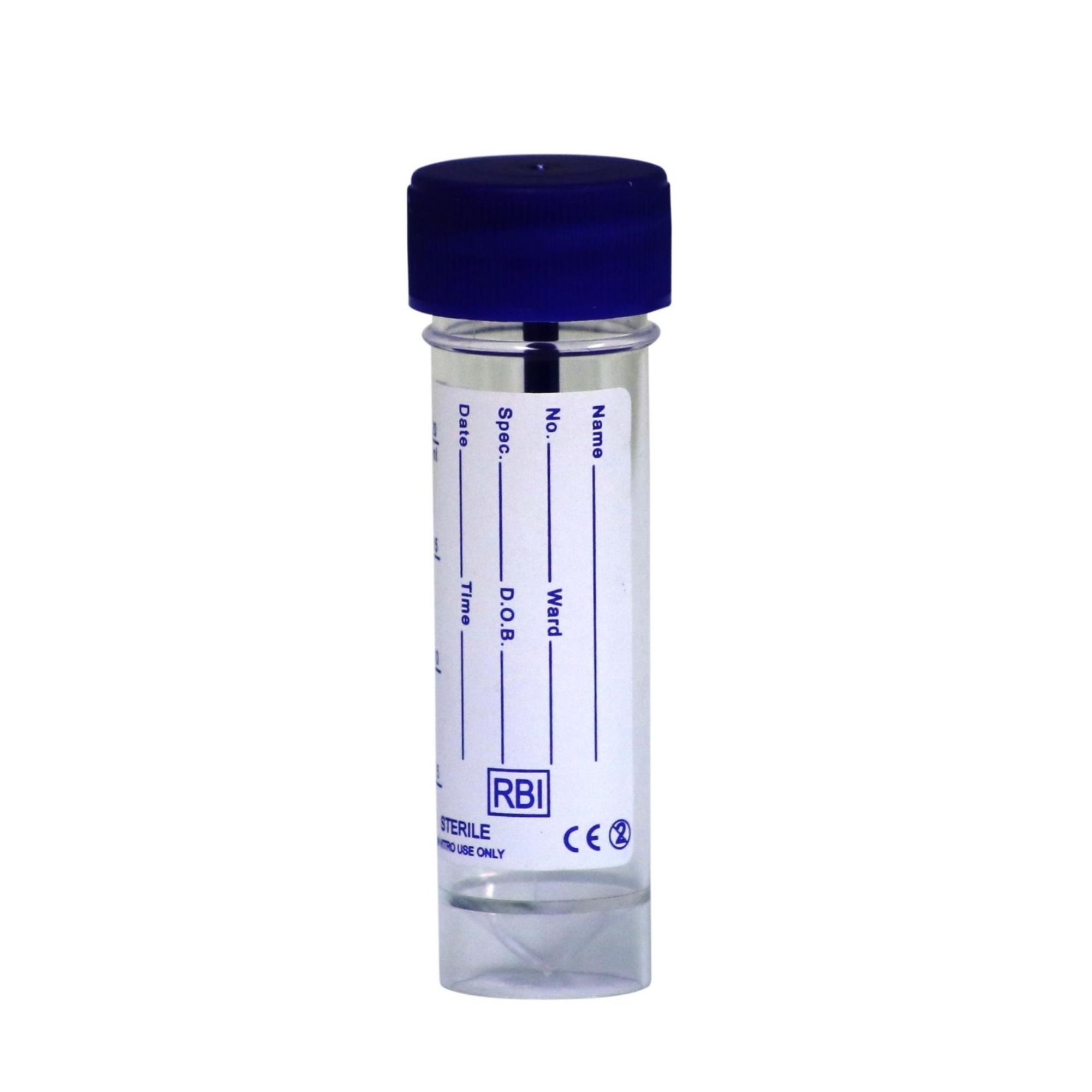 Precision Stool Sample Bottle - Thin 30ml With Spoon