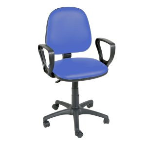 Hygihub Operator Gas Lift Chair With Arms - Mid Blue Vinyl
