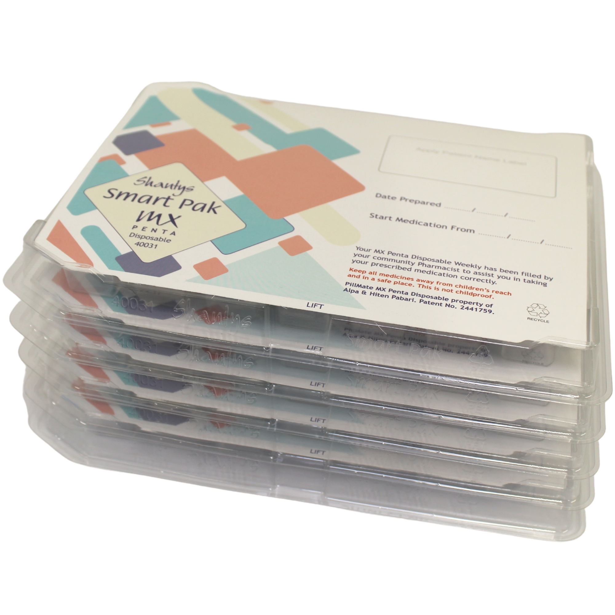 Smart Pak Disposable Tablet Trays - 1st Dose/4 x Daily