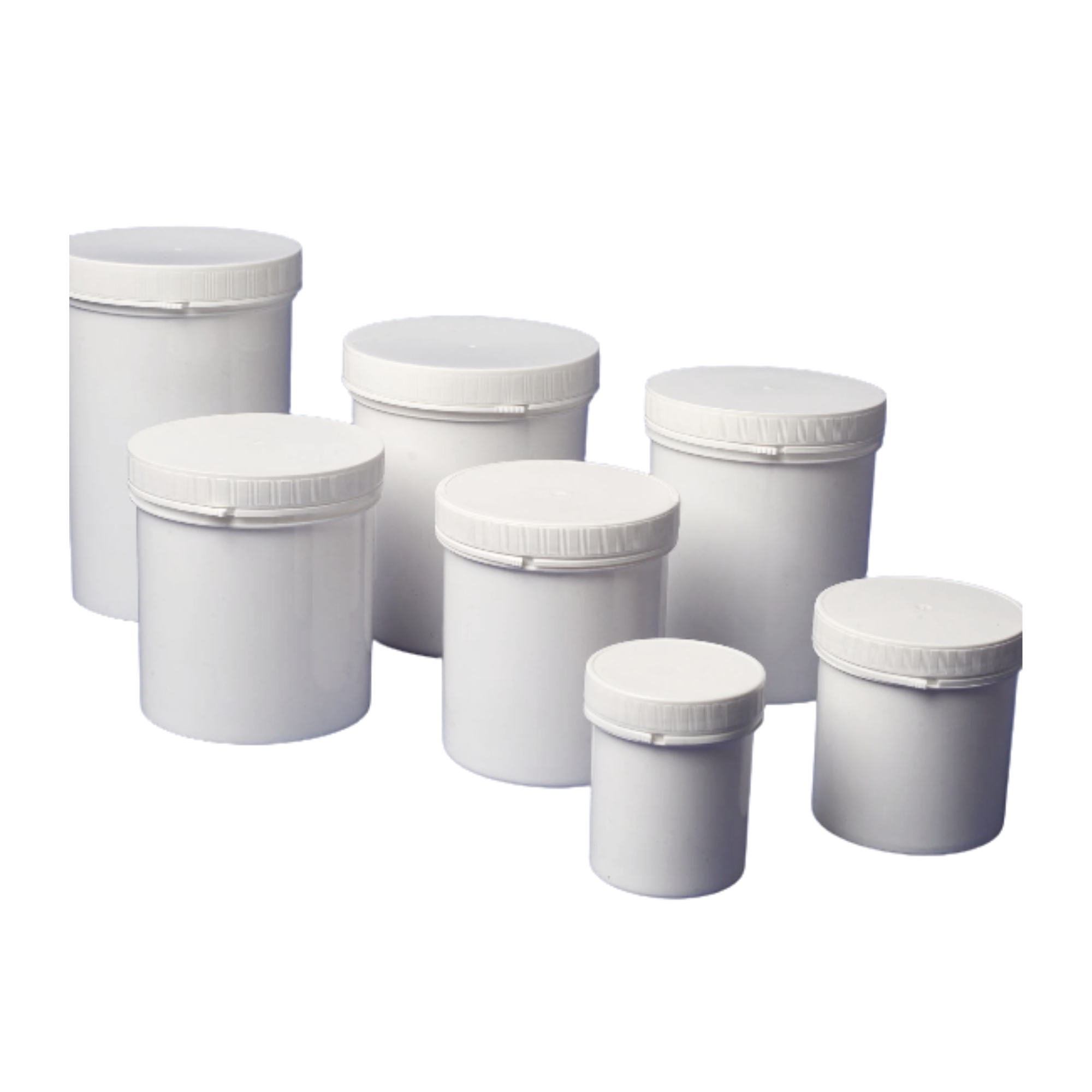 Tamper Evident White Plastic Jars 150ML